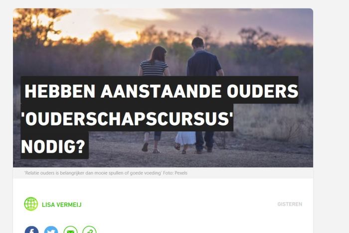 Ouderschapscursus Metro nieuws 22022018